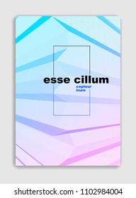 Abstract line art vector minimal contemporary brochure design, cover template, geometric halftone gradient. For Banners, Placards, Posters, Flyers. Beautiful and special, pattern texture.