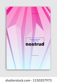 Abstract line art vector minimal contemporary brochure design, cover template, geometric halftone gradient. For Banners, Placards, Posters, Flyers. Beautiful and special, pattern texture.