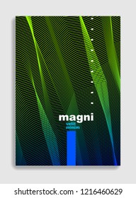 Abstract line art vector minimal contemporary brochure design, cover template, geometric halftone gradient. For Banners, Placards, Posters, Flyers. Beautiful and special, pattern texture.