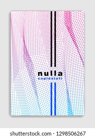Abstract line art vector minimal contemporary brochure design, cover template, geometric halftone gradient. For Banners, Placards, Posters, Flyers. Beautiful and special, pattern texture.