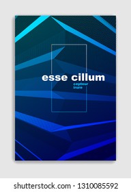 Abstract line art vector minimal contemporary brochure design, cover template, geometric halftone gradient. For Banners, Placards, Posters, Flyers. Beautiful and special, pattern texture.