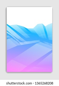 Abstract line art vector minimal contemporary brochure design, cover template, geometric halftone gradient. For Banners, Placards, Posters, Flyers. Beautiful and special, pattern texture.