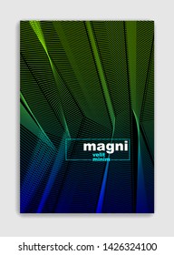 Abstract line art vector minimal contemporary brochure design, cover template, geometric halftone gradient. For Banners, Placards, Posters, Flyers. Beautiful and special, pattern texture.