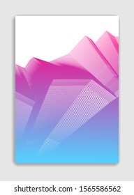 Abstract line art vector minimal contemporary brochure design, cover template, geometric halftone gradient. For Banners, Placards, Posters, Flyers. Beautiful and special, pattern texture.