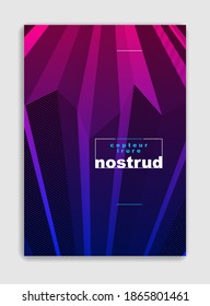 Abstract line art vector minimal contemporary brochure design, cover template, geometric halftone gradient. For Banners, Placards, Posters, Flyers. Beautiful and special, pattern texture.