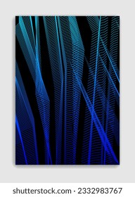 Abstract line art vector minimal contemporary brochure design, cover template, geometric halftone gradient. For Banners, Placards, Posters, Flyers. Beautiful and special, pattern texture.