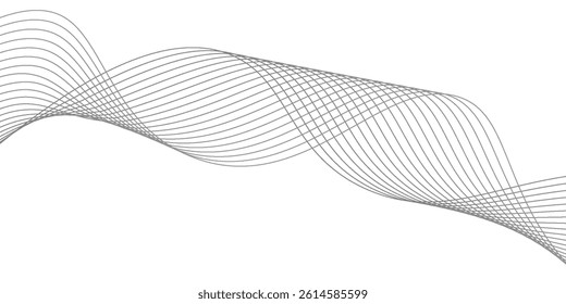 abstract line art wavy background. eps10