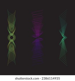 Abstract line art.Abstract line art in black background.