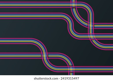 abstract line background with beautiful colors suitable for minimalist, dynamic, retro vintage designs, etc