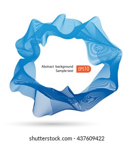 Abstract line background with blue