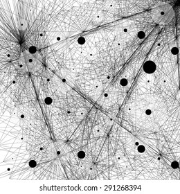 Abstract line background with circles easy editable