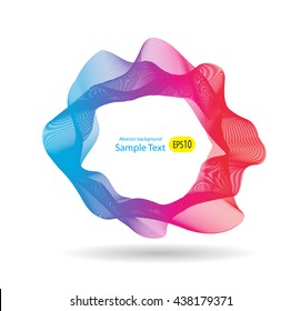 Abstract line background with color.