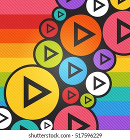 Abstract line background with colorful arrows and grunge shapes on it and diagonal strips. vector illustration