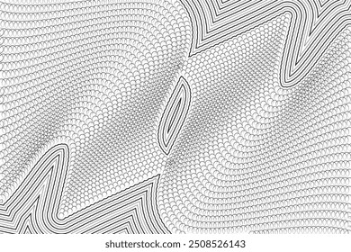 Abstrakter Linienhintergrund, geometrische runde Musterform