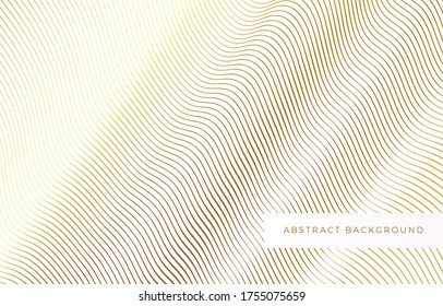 Concepto de onda de oro de fondo de línea abstracta
