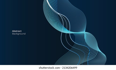 Abstract line background. gradient color with abstract blending line. vector illustration