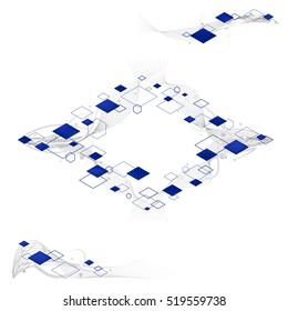 Abstract line background graphic elements blue