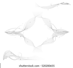 Abstract line background graphic elements clean grey-scale for logo