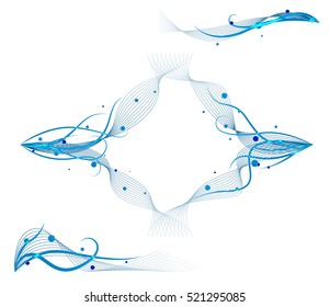 Abstract line background graphic elements blue turquoise for logo
