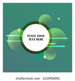 Abstract line background with green background vector