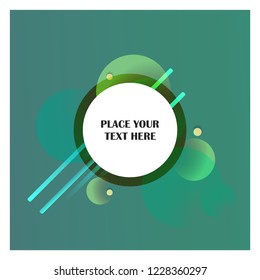 Abstract line background with green background vector