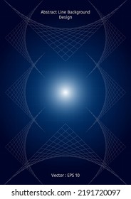Abstract line background, group of line in abstract triangle shape, with middle glowing light and grid