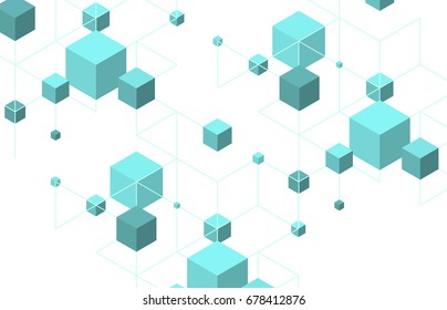 Abstract line background. Modern geometric pattern. Cell connection illustration. Square concept design. Pattern for web and print layout.