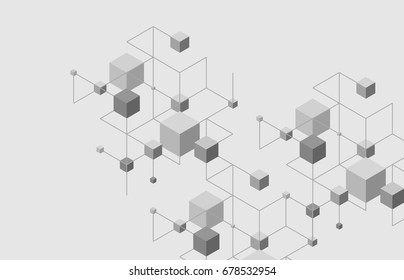 Abstract line background. Modern geometric pattern. Cell connection illustration. Square concept design. Pattern for web and print layout.