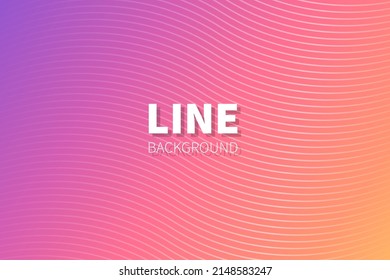 Abstract line background with pink gradient. Simple vector background for presentation, corporate identity, wallpaper, business. Vector illustration.