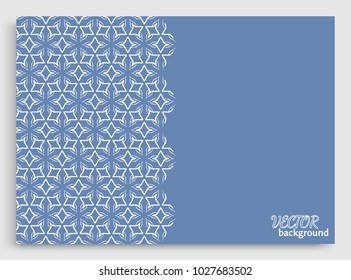 Abstract line background with place for the text. Greeting card or Wedding invitation template. Geometric trendy linear background, lace texture, tribal ethnic arabic, indian decorative ornament