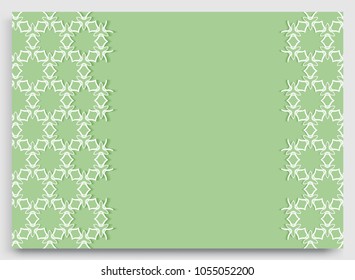 Abstract line background with place for the text. Greeting card, Wedding invitation template. Geometric trendy linear background, lace border texture, tribal ethnic arabic, indian decorative ornament