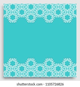Abstract line background with place for the text. Greeting card, Wedding invitation template. Geometric trendy linear background, lace border texture, tribal ethnic arabic, indian decorative ornament