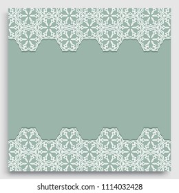 Abstract line background with place for the text. Greeting card, Wedding invitation template. Geometric trendy linear background, lace border texture, tribal ethnic arabic, indian decorative ornament