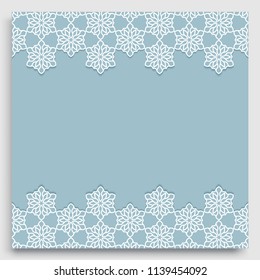Abstract line background with place for the text. Greeting card, Wedding invitation template. Geometric trendy linear background, lace border texture, tribal ethnic arabic, indian decorative ornament