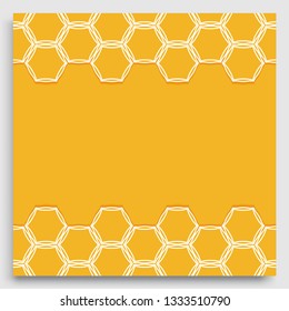 Abstract line background with place for the text. Greeting card, Wedding invitation template. Geometric trendy linear background, lace border texture, tribal ethnic arabic, indian decorative ornament