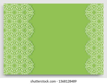 Abstract line background with place for the text. Greeting card, Wedding invitation template. Geometric trendy linear background, lace border texture, tribal ethnic arabic, indian decorative ornament