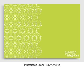 Abstract line background with place for the text. Greeting card or Wedding invitation template. Geometric trendy linear background, lace texture, tribal ethnic arabic, indian decorative ornament