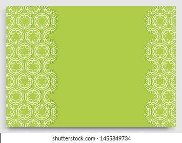 Abstract line background with place for the text. Greeting card, Wedding invitation template. Geometric trendy linear background, lace border texture, tribal ethnic arabic, indian decorative ornament