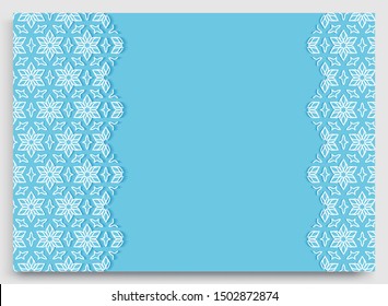 Abstract line background with place for the text. Greeting card, Wedding invitation template. Geometric trendy linear background, lace border texture, tribal ethnic arabic, indian decorative ornament