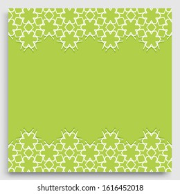 Abstract line background with place for the text. Greeting card, Wedding invitation template. Geometric trendy linear background, lace border texture, tribal ethnic arabic, indian decorative ornament