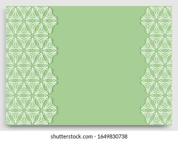 Abstract line background with place for the text. Greeting card, Wedding invitation template. Geometric trendy linear background, lace border texture, tribal ethnic arabic, indian decorative ornament