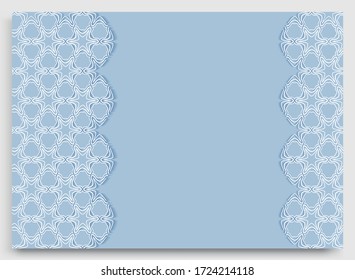 Abstract line background with place for the text. Greeting card, Wedding invitation template. Geometric trendy linear background, lace border texture, tribal ethnic arabic, indian decorative ornament