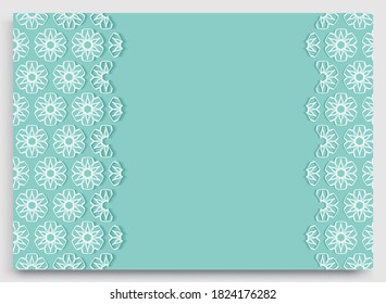 Abstract line background with place for the text. Greeting card, Wedding invitation template. Geometric trendy linear background, lace border texture, tribal ethnic arabic, indian decorative ornament