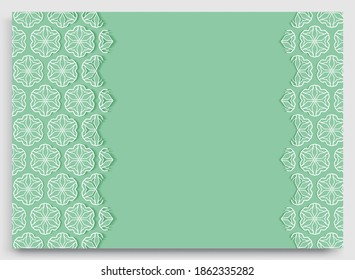 Abstract line background with place for the text. Greeting card, Wedding invitation template. Geometric trendy linear background, lace border texture, tribal ethnic arabic, indian decorative ornament