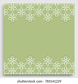 Abstract line background with place for the text. Greeting card, Wedding invitation template. Geometric trendy linear background, lace border texture, tribal ethnic arabic, indian decorative ornament