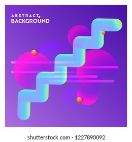 Abstract line background with purple background vector