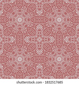 Abstract line background, seamless texture, retro floral and geometric ornament, lace pattern, tribal ethnic decoration, hand drawn artwork