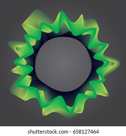 Abstract line background simple line. Design element of lines with same random and noise with green and yellow color - Vector Illustration
