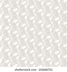 Abstract line background - Tangled knitted pattern. Seamless vector background. Two colors - easy to recolor.