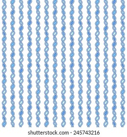 Abstract line background - Tangled knitted pattern. Seamless vector background. Two colors - easy to recolor.